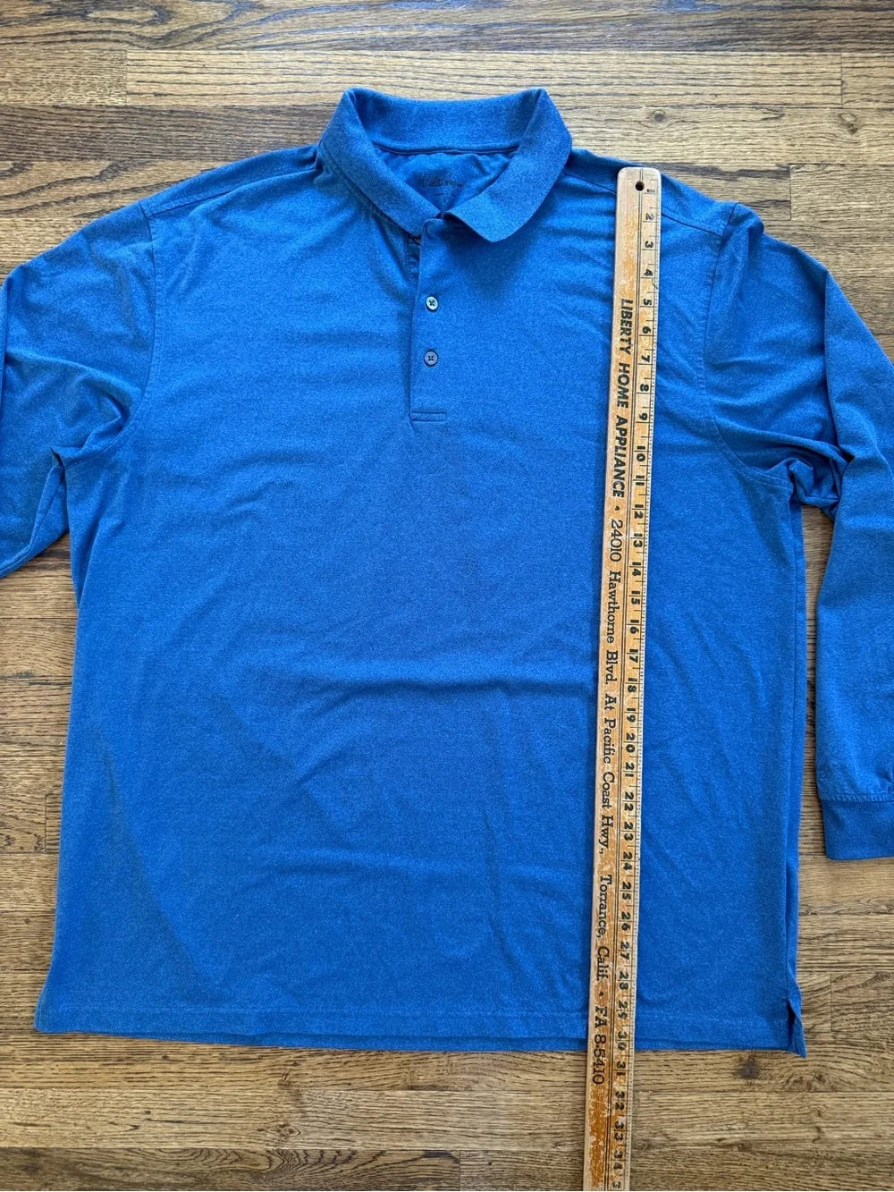 Walter Hagen Long Sleeve Polo in Blue